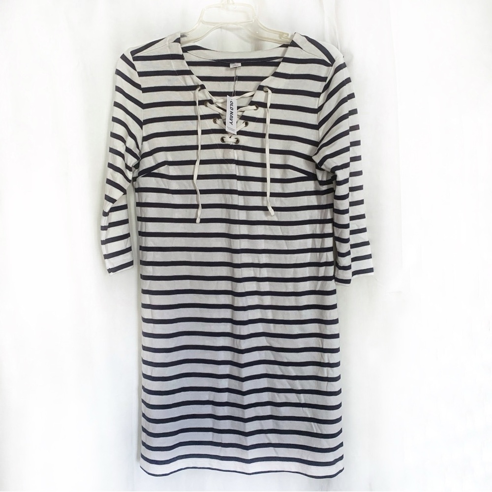 NWT Striped Navy and White Dress